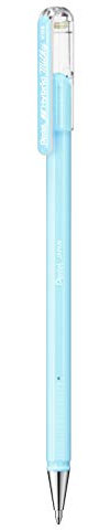 Pentel Hybrid Milky K108-PS Gel-Tintenroller, pastell-blau, Strahlend auf Hellen und farbigen Papieren, Strichstärke 0, 4 mm