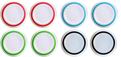 Aibada Controller-Zubehör Schutzabdeckung Controller-Abdeckungssatz Zubehör Schutzhülle aus Silikon für PS5-, PS4-, Xbox 360-, PS3-Controller (4 Paar gemischte Farben) (Heller Hintergrund)