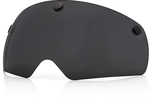 FUNWICT Magnetische Fahrradhelm Visier Austauschbare Brille Schutzbrille mit 6 Farben, Kompatibel nur mit FW008/FW001 Fahrradhelmen (Schwarz)
