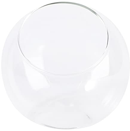 Cabilock Glass Slant Cut Bubble Bowl Glass Planter Terrarium Candy Jar Air Plant Holder Glass Vase For Tabletop Decor Candle Holder