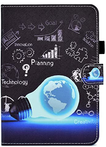 Bspring Case Compatible with iPad Mini 6th Generation (2021 Model, 8.3-inch) Lightweight PU Leather Slim Shell Stand Cover with Auto Sleep/Wake,Light bulb