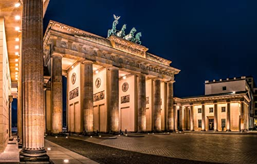 LHJOYSP rätsel Puzzle 3D Puzzle 1000 Teile Stadt Deutschland Lichter Architektur Berlin Brandenburger Tor 75x50cm