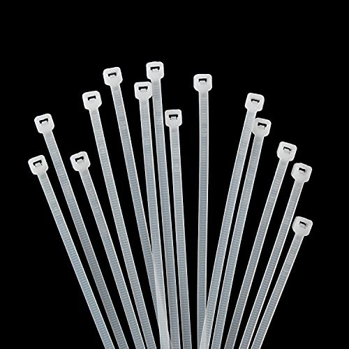 XINGO 1000 Stück Kabelbinder Weiß, 150mm x 2,5mm, 8,1 kg Zugfestigkeit, kleine Größe, UV Beständig Set für Zur Ordnung von Kabeln, Gartenarbeit, Hause, im Büro, der Garage