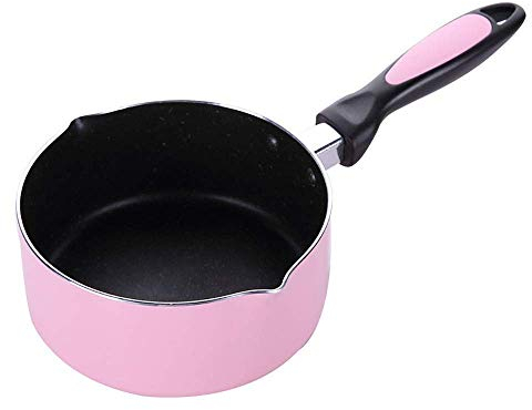 Pentola per Latte, pentola per la casa, Padella per Latte, Burro, caffè, scaldalatte, Mini pentola per Burro, Perfetta per bollire Il Latte, pentole per Salsa (Rosa Intenso 16 cm)