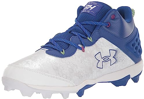Under Armour Men's Harper 8 Mid Rm Baseball Shoe, (400) Royal/White/Royal, 12