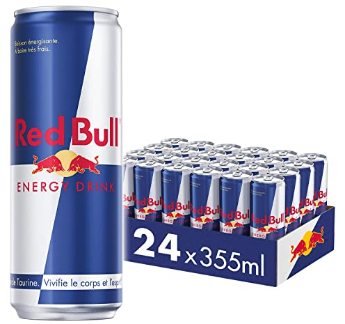 Red Bull, Boisson énergisante, 355ml (lot de 24 canettes)
