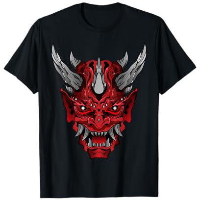 Japanese Culture Red Demon Hannya Mask Oni T-Shirt