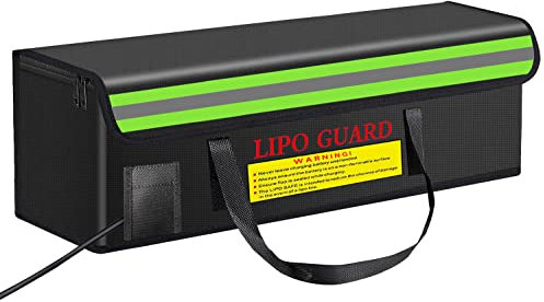 CNDHDOK 16.54X5.51X5.1 Ebike Battery Safe Bag Lipo Charging Bag for Ebike Lipo Battery Pack Storage Charging Transport, Home Office Travel Safe Storage Pouch