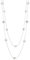 FULU AUTUMN Collier Long en Argent pour Femme Collier Élégance à Double Pendentif en Perles de Cristal Bijou de Mode Cadeau pour Femmes(Metal)