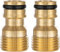 Poppstar 2er-Set Wasserhahn-Adapter mit 1/2 Zoll Außengewinde und Steckkupplung für Gartenschlauch (kompatibel mit Gardena Stecksystem)