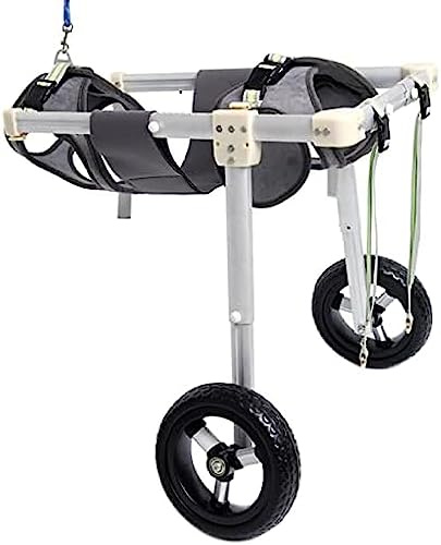 Die Haustierrollstuhl Mit 2 Rädern, Leichter Aluminiumlegierung, Verstellbarer Hunderollstuhl, Gehhilfewagen Für Behinderte Hundehinterbeine, Rehabilitation, 5–60 Kg Haustier,XL,Constructive23