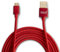 BigBuild Technology RED 1, 2 and 3-Metre Gold Plated USB Cable for JBL Boombox 2, JBL Charge 3/Essential 2/Plus, Clip 1/2/3/Plus Speaker