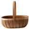 Milageto aus Holz, Obstkorb, Gartenkorb, Gemüse-Snackkorb, Korbgeflecht, gewebt, zum Sammeln von Eiern, multifunktional, Größe L