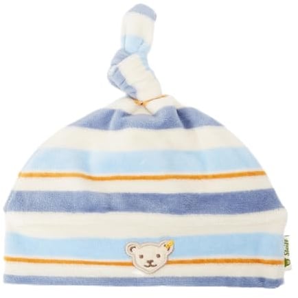 Steiff Mütze EU Größe 43 Powder Blue, Baby Jungen Mütze, Ohrenschützer für Babys, warme Wintermütze, Ohrenwärmer für kalte Jahreszeit, weich und bequem, waschmaschinenfest