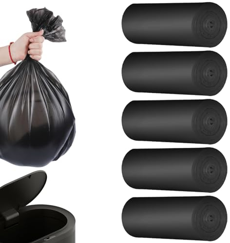100 Stück Toilettenbeutel Schwarz Set, Biologisch Abbaubare Biomüllbeutel, Beutel für Campingtoiletten, Extra Dick Wasserdichte Trenntoilette Zubehör, für Mobile Toiletten, Wandern, Reisen