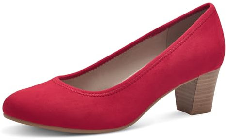 Jana Damen Pumps mit Blockabsatz Vegan, Rot (Red), 39 EU