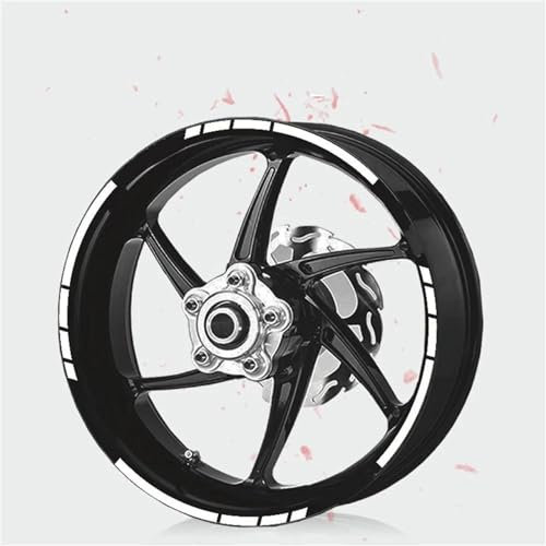 YSDSLS Motorrad Aufkleber Reifen Rad Reflektierende Streifen Aufkleber Anzug Wasserdicht Für ZXR750 ZXR 750 ZXR-750(Bianco)