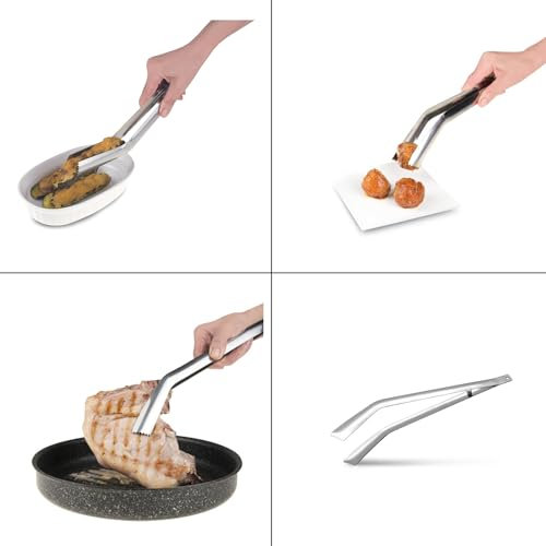 Pince multi-fonction | en acier inoxydable, passe au lave-vaisselle | longueur 30 x 5 x 2 cm
