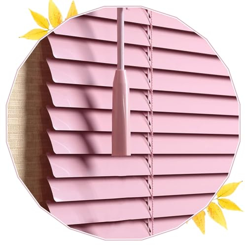 Metal Aluminium Venetian Blinds, Horizontal Blinds for Windows, Blackout Venetian Shades, Curtains, 40/60/80/105/115/125cm Window Blinds, Pink,WxH-125x150cm/49 * 59in