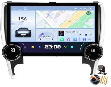 8core 8+256gb,YLOXFW Autoradio Stereo Android 14.0 Navi für Camry 2014-2017 Sat GPS Navigation 11,8 Zoll 2K Cartablet DVD Multimedia Player FM BT Receiver mit Carplay 4G 5G WiFi DSP SWC