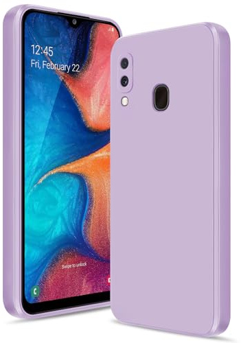 Btstring Coque pour Samsung Galaxy A20E, Silicone, Violet | Protection de Caméra, Mince Antichoc, Microfibre Douce Anti-Rayures