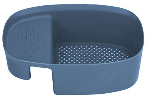 Abflusskorb für Küchenspüle mit Stauraum, Spülkorb für Küchenspüle, Lebensmittelsieb für die Küche zu Hause (Blau)