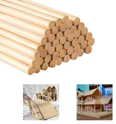 100 Pièces Batonnet en Bois 30cm, Baguette Bois, Bâtons en Bois Ronds, Baton Bois, Bâtonnets de Bois, Bâtons de Bricolage, Bâton Bois Rond Naturel, Bâtonnets pour DIY Artisanat Modélisme Construction