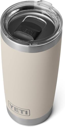 YETI Rambler Tumbler, Vacuum Insulated Stainless Steel Tumbler with Magslider Lid, Cape Taupe, 20 oz (591 ml)