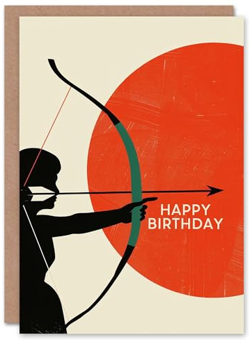 Artery8 Sagittarius Sun Archer Zodiac Sign Abstract Blank For Him Or Her Art Birthday Card