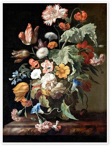 Stillleben mit Blumen Poster von Rachel Ruysch 30 x 40 cm Bunt Wandbilder Wanddeko
