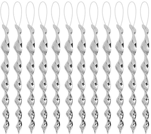 WUSJCOF Vogelabwehr Reflektierend, 12 Stück Windspirale Edelstahl, Hochwirksamer Vogelschreck für Balkon, Vögel Vertreiben & Schutz, Windspiel Vogelabwehr für Garten und Obstgärten