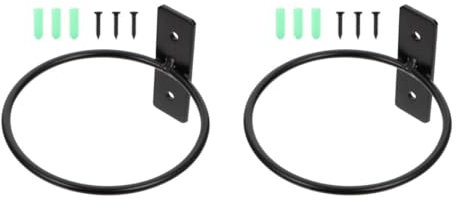 Sosoport 2 Ensembles Support de Pot de Fleur Support Pot de Fleur extérieur Cache-Pot Mural - Support pour jardinière Plantes Rester Para Support en métal en Pot Support en Pot Le Fer Black