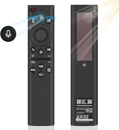Ersatz Fernbedienung für Samsung,BN59-01385A Solar Charging Sprachfernbedienung für Samsung Smart TV,Universal für Sam-Sung TVs-FernbedienungBN59-01385Aen Neo LED Smart 4K HD TV Black