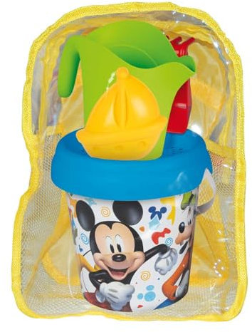 Smoby- Zaino Spiaggia Topolino, Multicolore, 18 x 18 x 29 cm, 7600862217