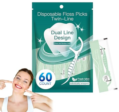 Sticks De Fil Dentaire Pour Adultes, Ordinateurs Portables Avec Fil Dentaire Double, Accessoires D'hygiène De Seau De Seau, Maison, Voyages, Bureaux Et Famille, Adultes Et Palillos Double Fil