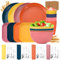 Kit Vaisselle Camping,Assiette Plastique Reutilisable,pour 4 Personnes Vaisselle Camping Car,Set Pique Nique de 40 Pièces,Bols, Couverts,Assiettes et Tasses pour Pique-, en Plein Air