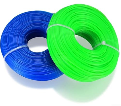 Hilo de corte de 200 m en paquete de 2, 1 hilo de nailon de 6 mm, adecuado para cortadores de cepillo y recortadoras