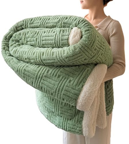 ZF YLYH 150x200cm Warme Kuscheldecken Weiche Tagesdecken für Bett Sofa | Dicke Plüsch Wohndecken Überwurfdecke Auto Büro Wohnzimmer Schlafzimmer Winter Sofadecke Blanket Decor Decke
