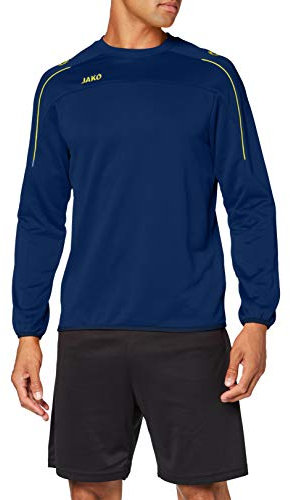 JAKO Herren Sweatshirt Classico, Nightblue/Citro, XL