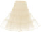 DRESSTELLS Petticoat Unterrock Damen Reifrock Dirndl Petticoats 1950er Rockabilly Kleider Pettycode Unterrock Kurz Tüllrock Meerjungfrau Kostüm Champagne L