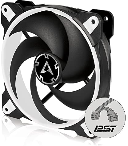 ARCTIC BioniX P120-120 mm Gaming Case Fan with PWM Sharing Technology (PST), Pressure-optimised, quiet motor, Computer, Fan Speed: 200-2100 RPM - White