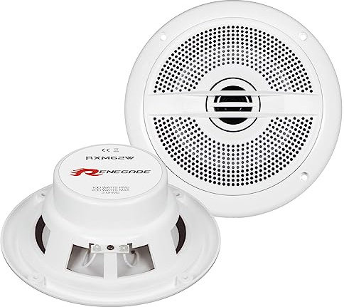 Renegade RXM62W Lautsprecher für Boote, 200 W, Inhalt: 1 Paar