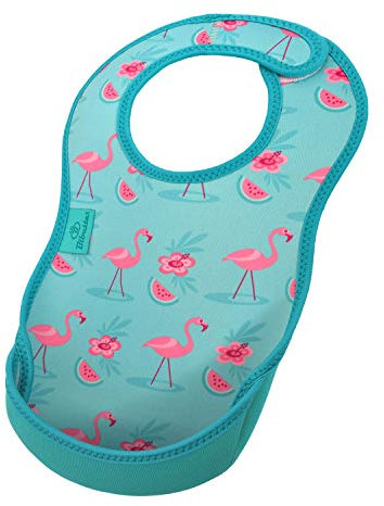Bibetta UltraBib Flamingos - Neoprenlätzchen mit Krümelfangtasche