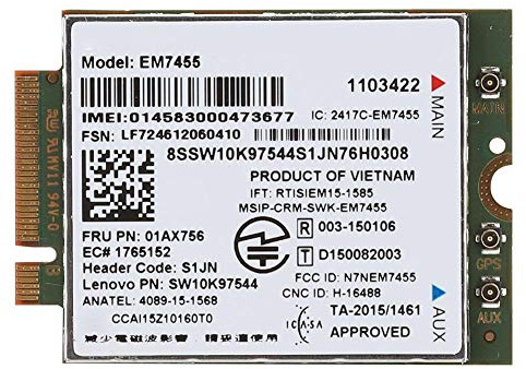 ASHATA 4G LTE WWAN Module, Network Card for ThinkPad T460 T460p T460s UMTS/HSDPA/HSPA+ Network Card 300Mbps NGFF/M2