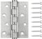 WELLOCKS Bisagra para Puerta de 10 x 7,5 cm 3 Piezas de Acero Inoxidable 304 Bisagra de Puerta con Rodamiento de Bolas de 3 mm de Grosor Plateado Perfecta para Puertas Pesadas (D040)