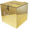 Chili Originals Acryl Geschenk Karten Box für Hochzeit | Wishing Well Wedding Card Box | Geldbox mit Herz Schloss | Briefbox für Gast Geschenke, Danke Karten, Glückwünsche | Deko Briefkasten (Gold)