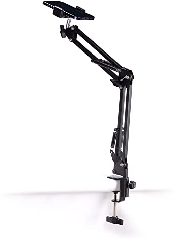 PHOTOMYNE Sturdy Flexible Overhead Phone Mount for Desk, Table, Office, Kitchen with Clamp for Photo Album Scanning - Black