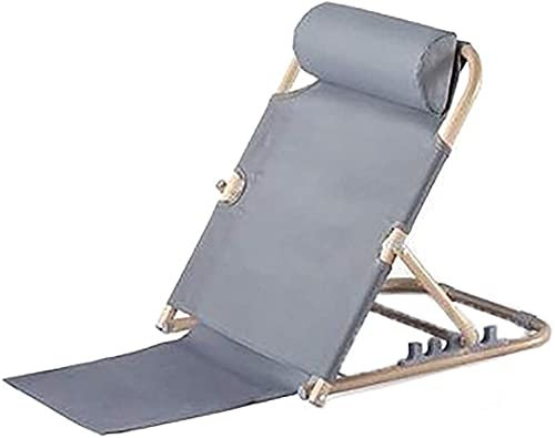 JINCAN Back Rest Bed Support， Adjustable Angle Back Rest， Watch TV in Bed, for Eldery, Disabled, Injured Comfy Backrest (Color : Gray)