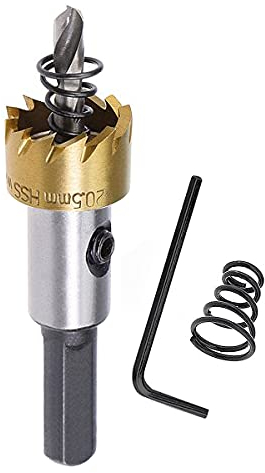 SagaSave Hartmetallzähne, Hochgeschwindigkeits-Bohrer, Lochschneider, robust, titanbeschichtet, für Edelstahl, Metall, 20,5 mm