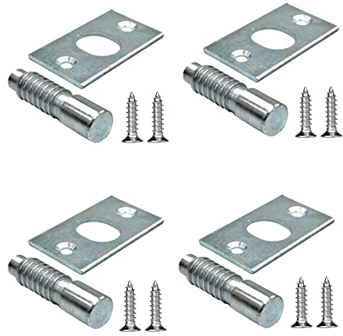 TERF® Heavy Duty Steel Hinge Bolts Including Fixing Screw for Door Frame Protection - Pack of 4